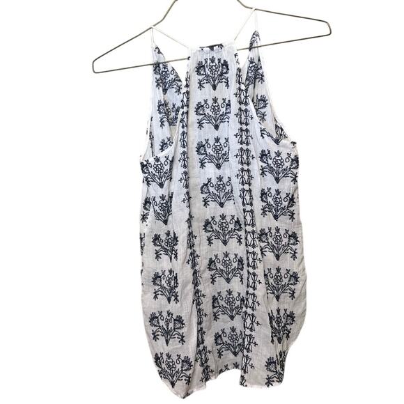 Ann Taylor Loft White Embroidered Cotton Halter Tank Top Size Small - Picture 2 of 4